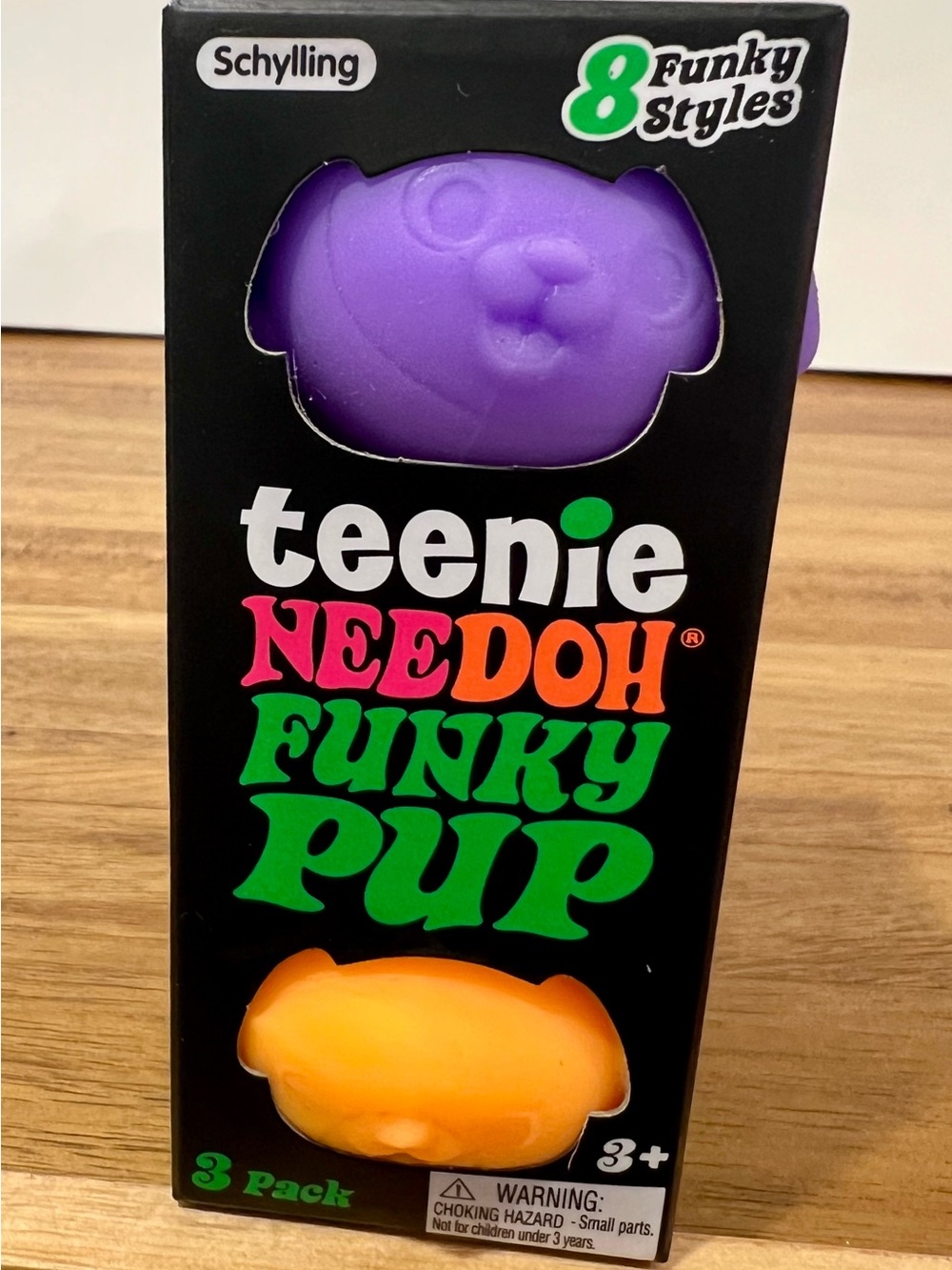 🌟teenie NeeDoh Funky Pup - (3) Pack Purple, Pink, Orange 💜🩷🧡